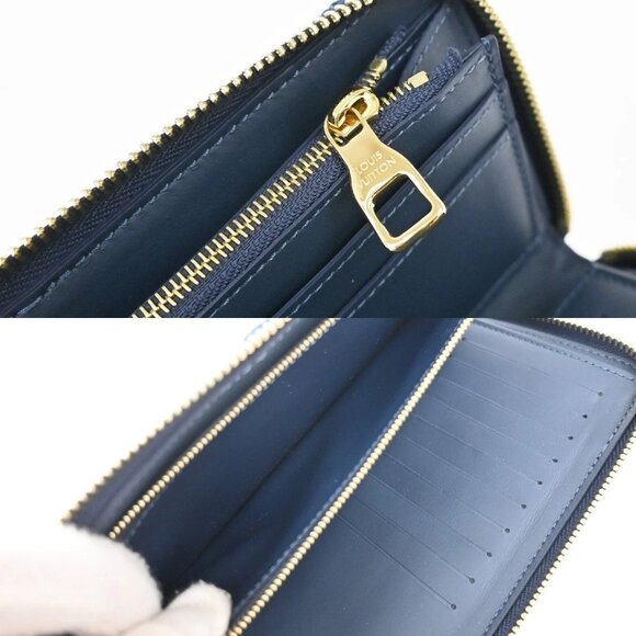 LOUIS VUITTON NIGO Zippy Wallet Vertical Monogram Denim Blue - Picture 11 of 11